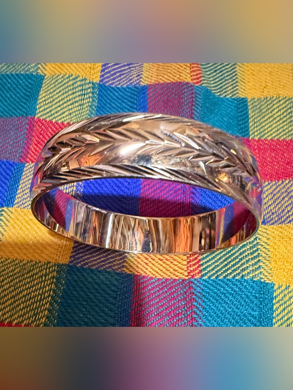 Vintage Wide Gold Bangle Bracelet